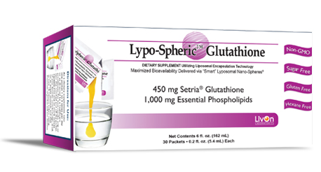A carton of liposomal glutathione by Livon Labs - Doug Cook RD