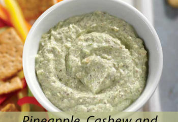 cashew spread with pineapple and chili peppers