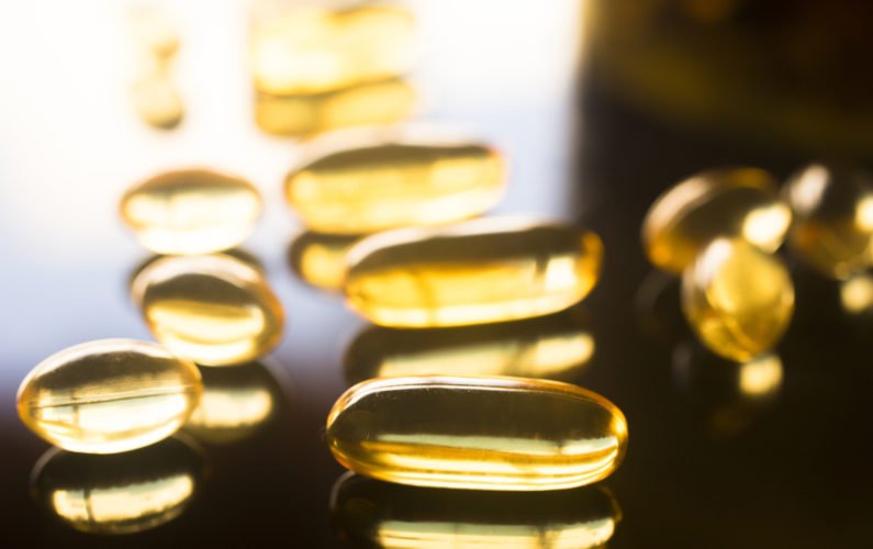 Fish oil capsules supplement