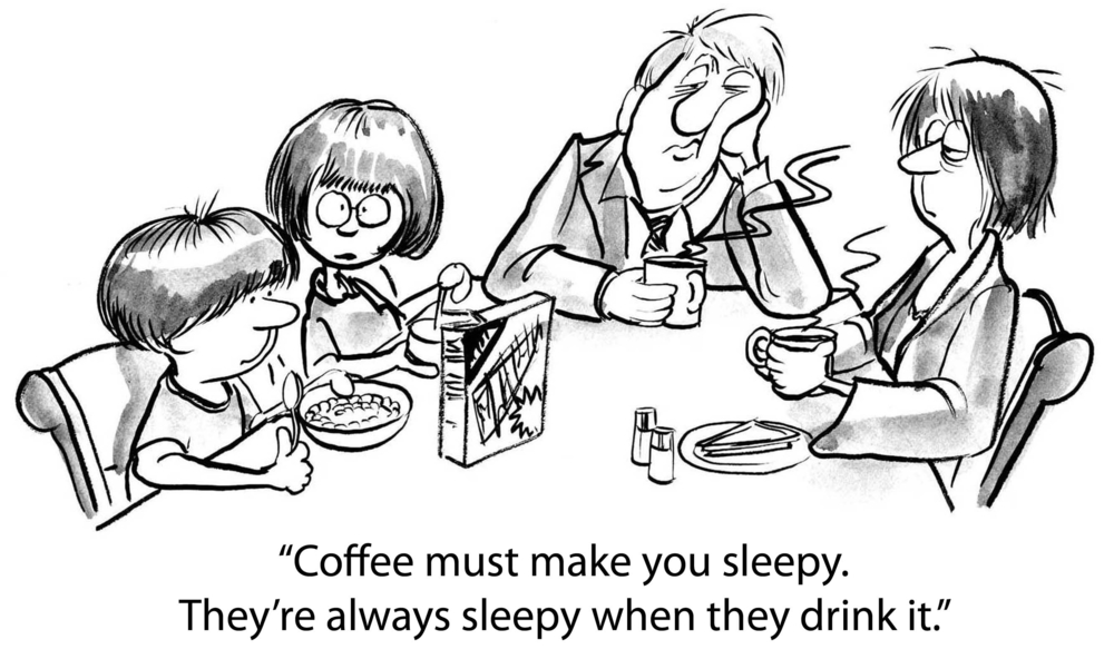 Coffee cartoon - Is Caffeine Bad For You?